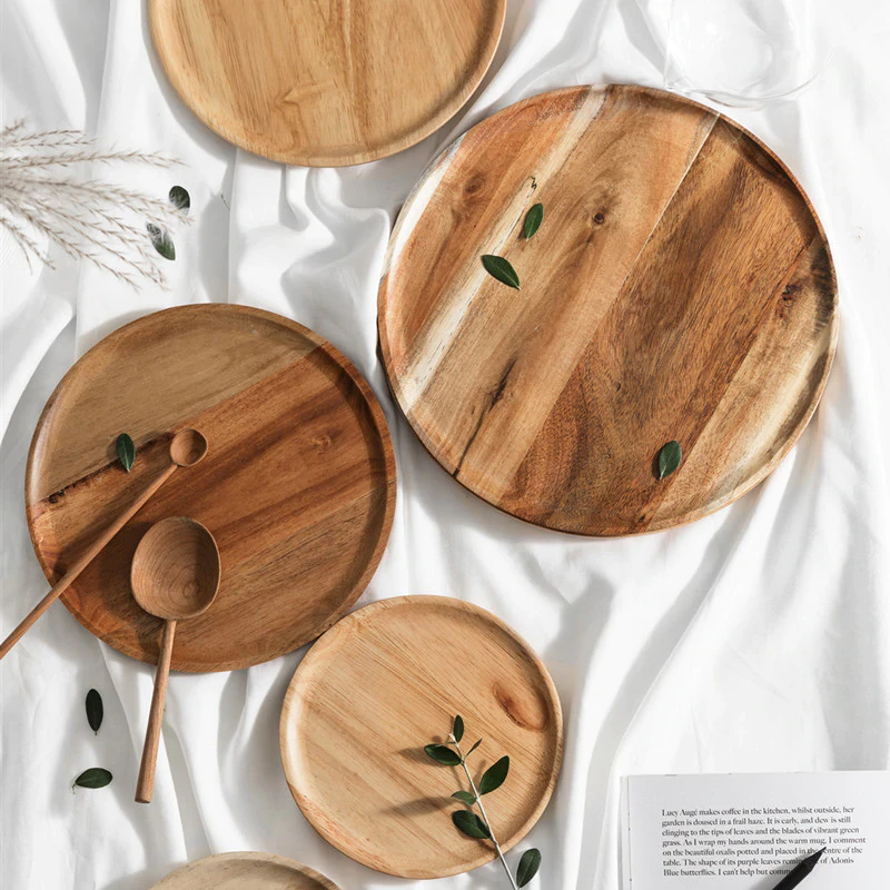 Solid Wooden Plate