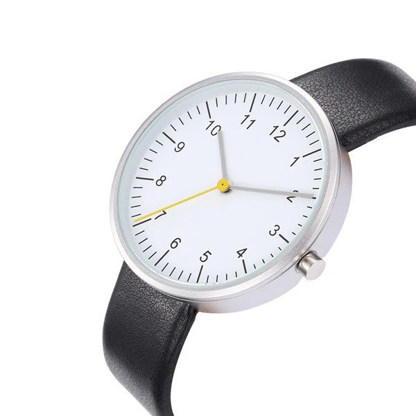 Silver Leather Watch