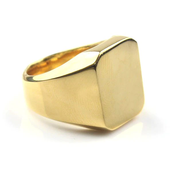 Mens Gold Signet Style Ring