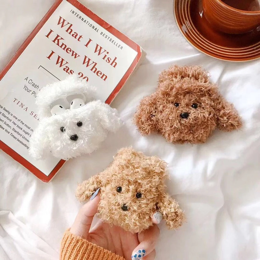 Plush Teddy Dog Airpods Sleeve