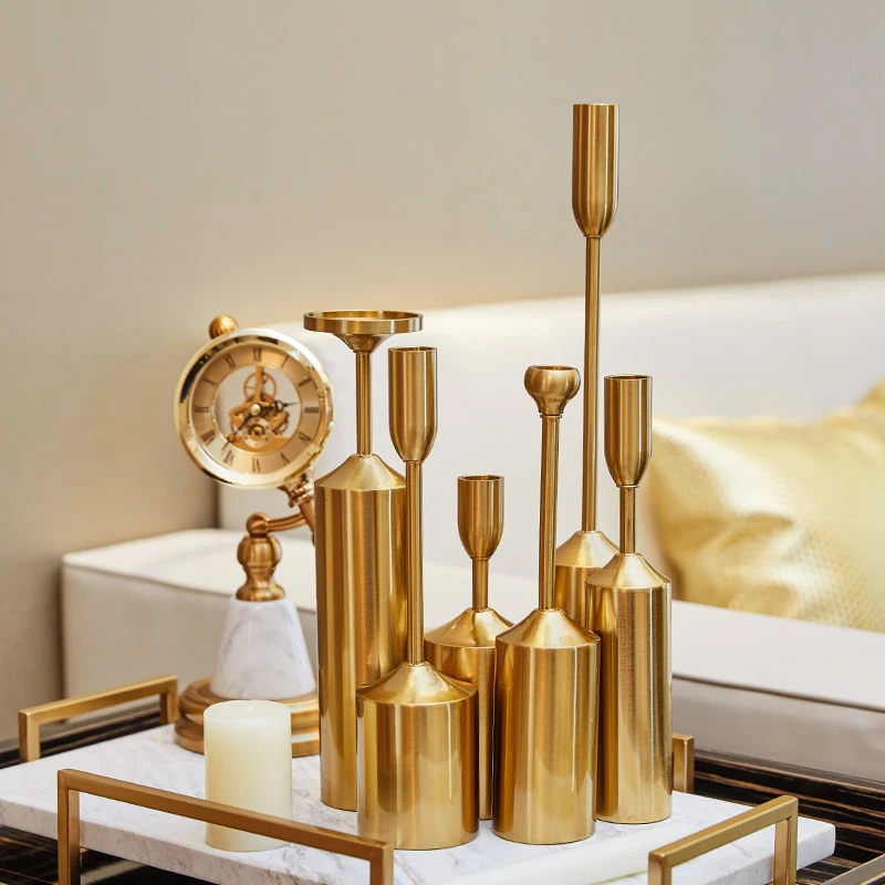Gold Candlestick Holder