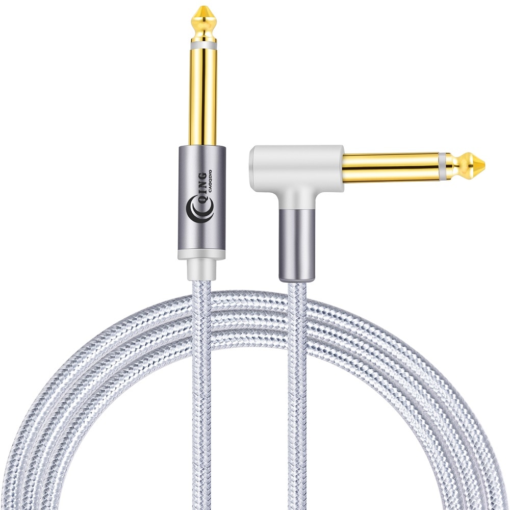Braided Right Angle Guitar Cable