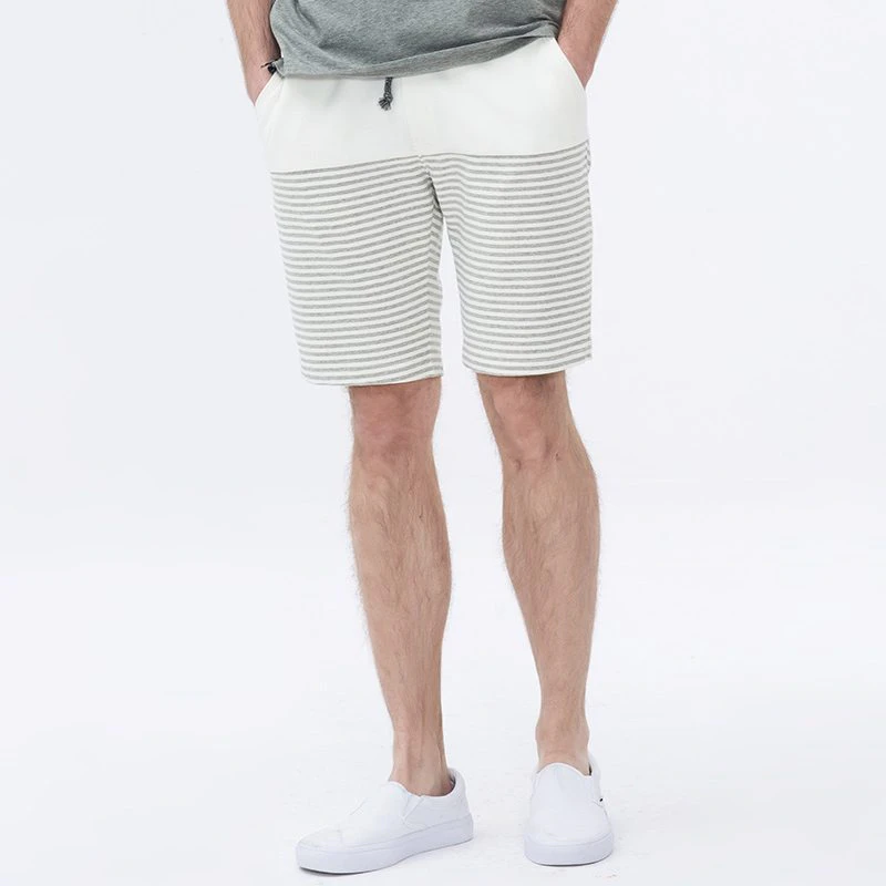 Split Stripe Print Swim Shorts