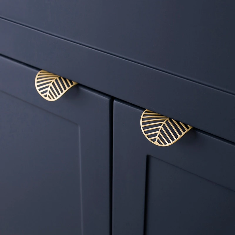 Brass Leaf Cabinet Handles