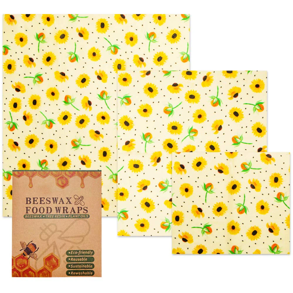 3pc Eco Reusable Beeswax Food Wrap