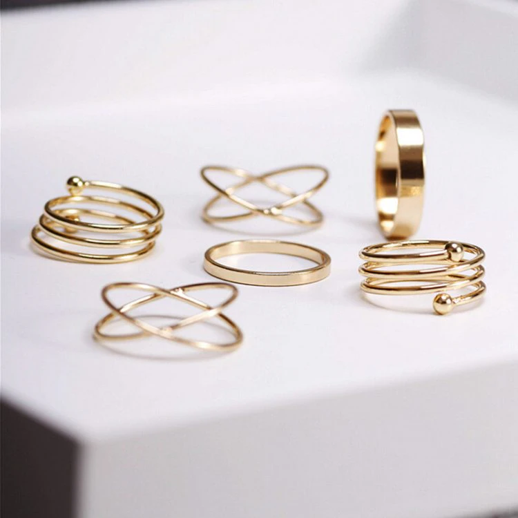 Gold Stacker Ring Set