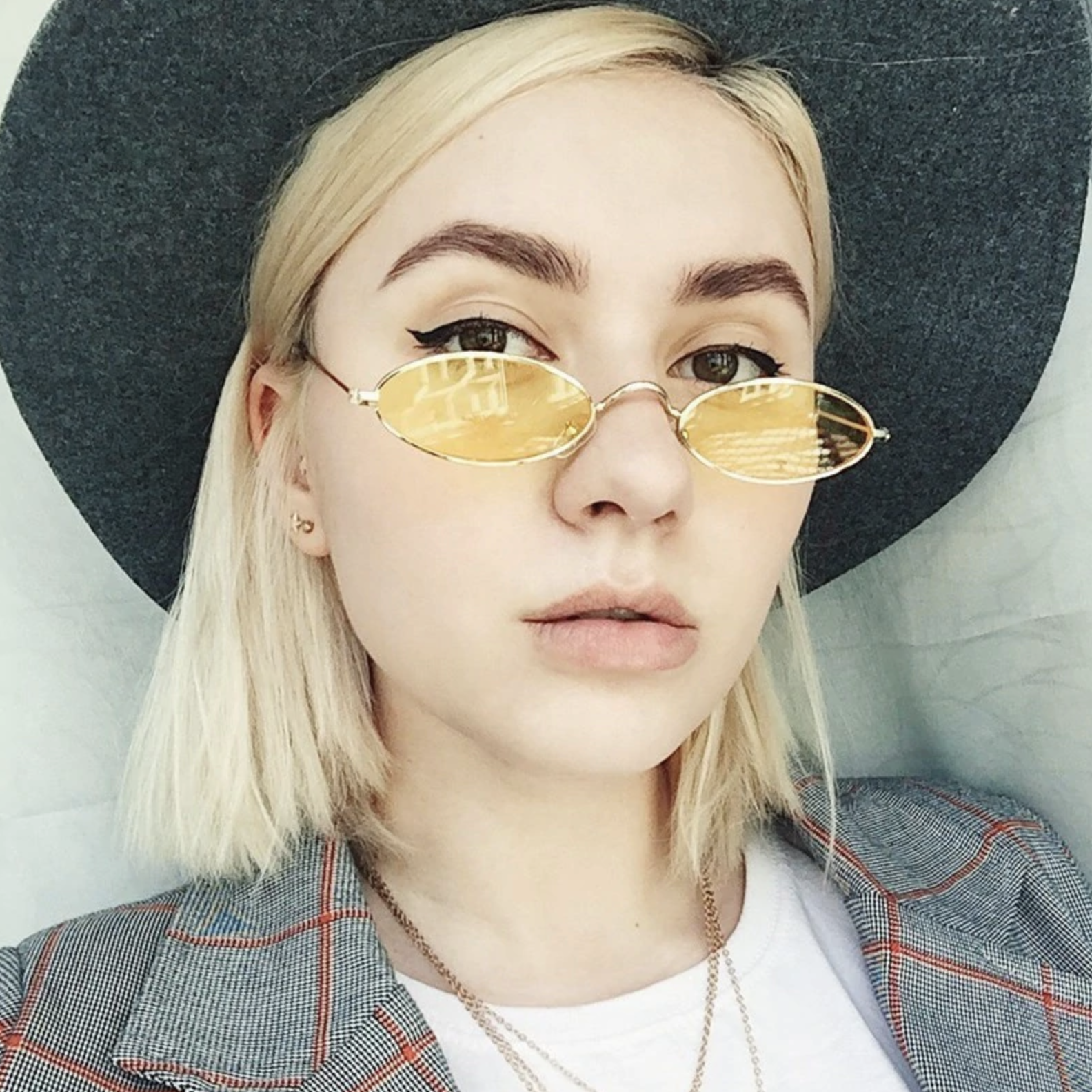 Oval Tinted Glasses