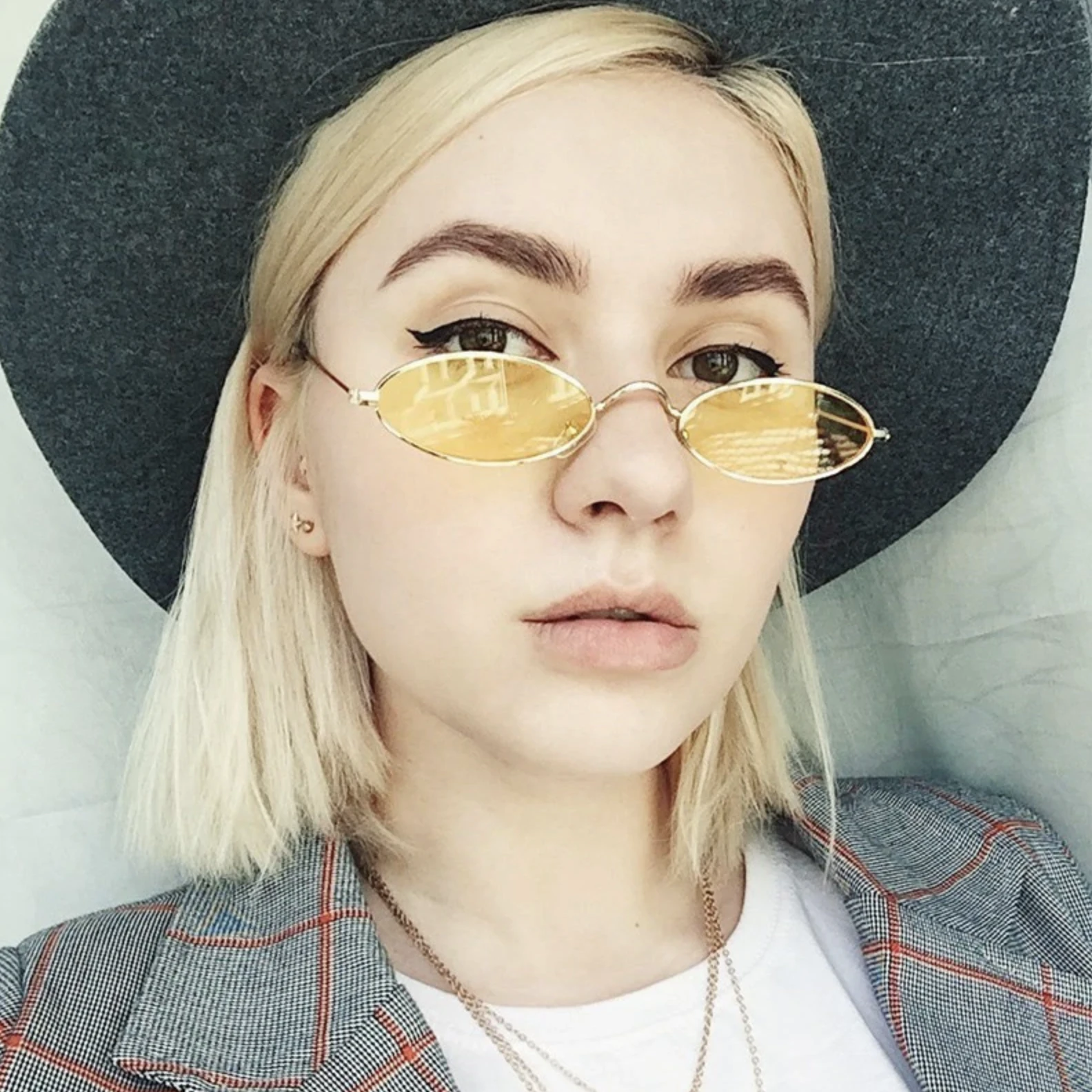 Oval Tinted Glasses