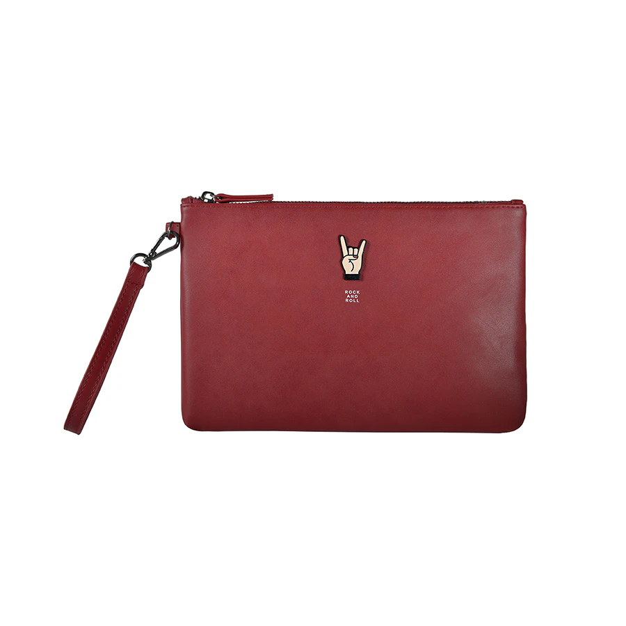 Pin Leather Clutch