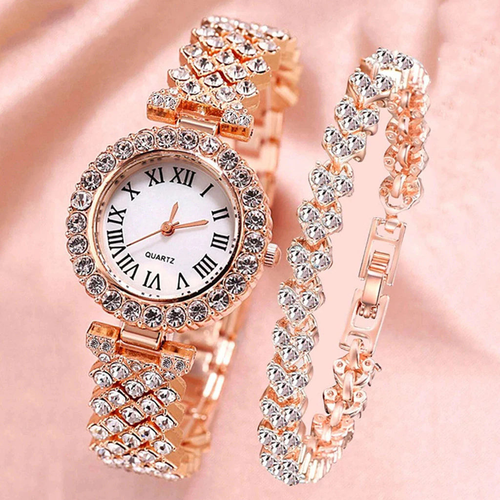 Diamond Watch & Band Set
