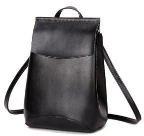 Womens Minimal Leather Backpack