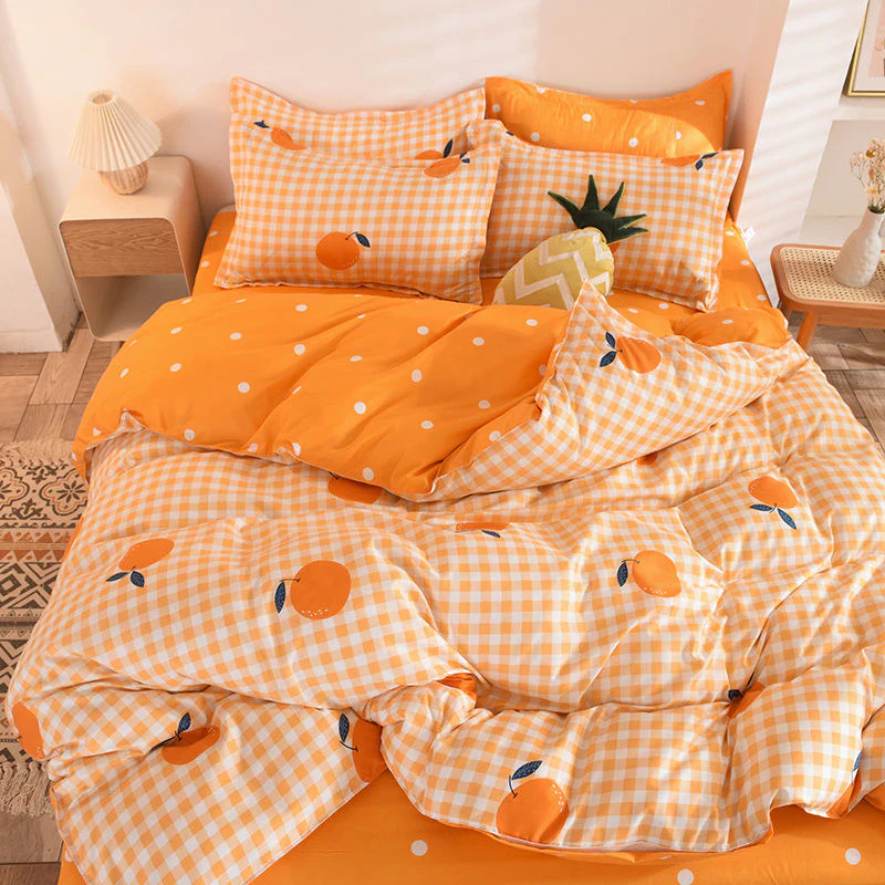 Orange Bed Cover Set