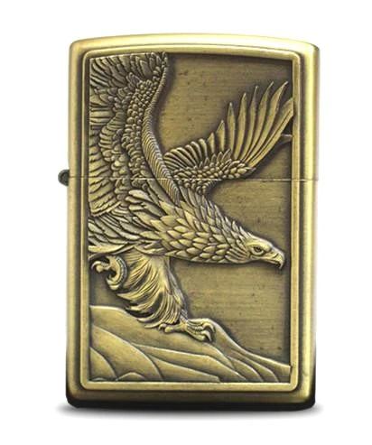 Bronze Engraved Eagle Lighter