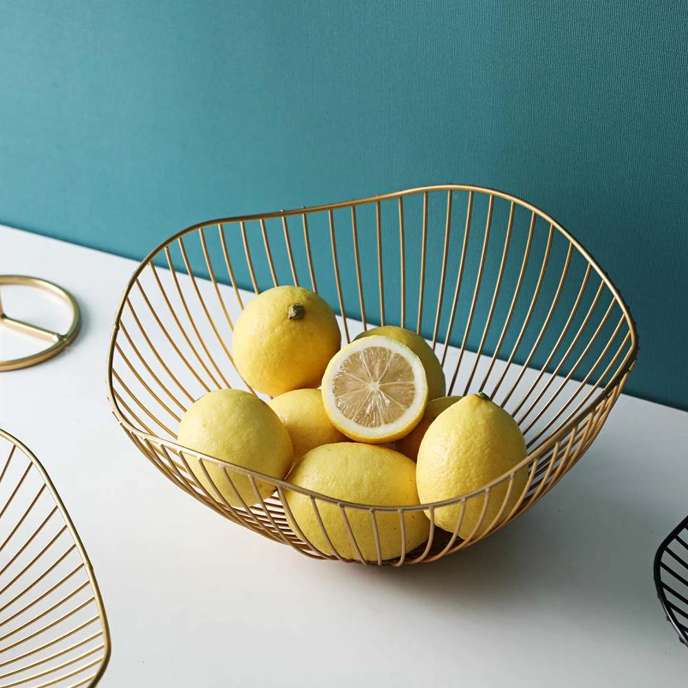 Gold Wire Fruit Basket
