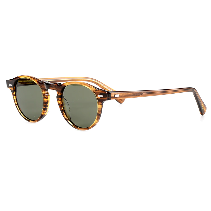 Round Keyhole Acetate Sunglasses