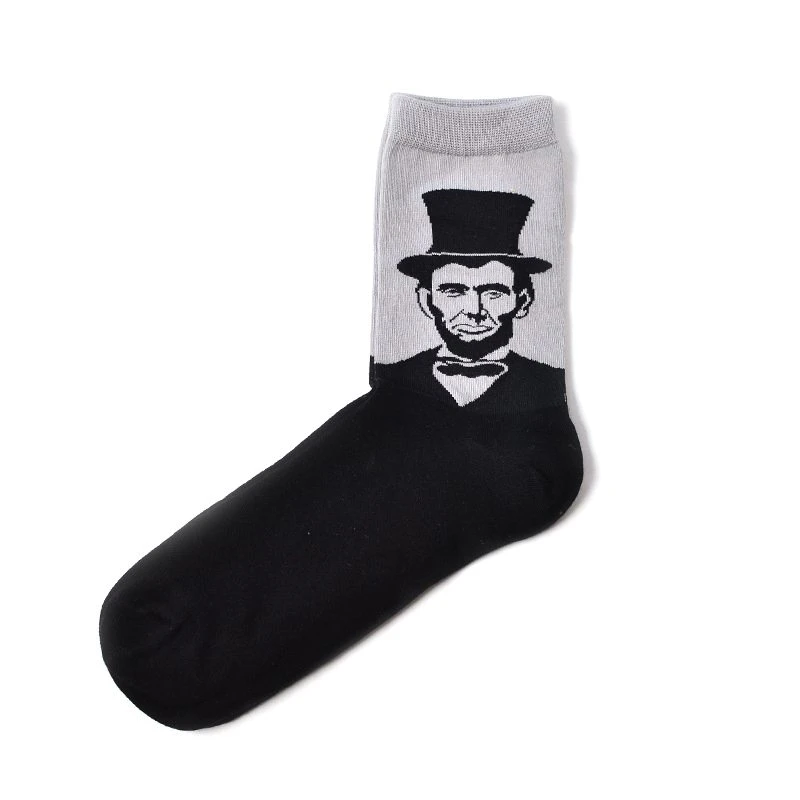 Cotton Abe Lincoln Skate Socks