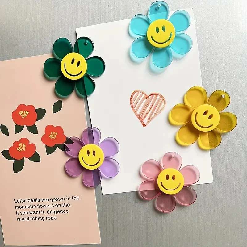 Smiley Flower Magnets
