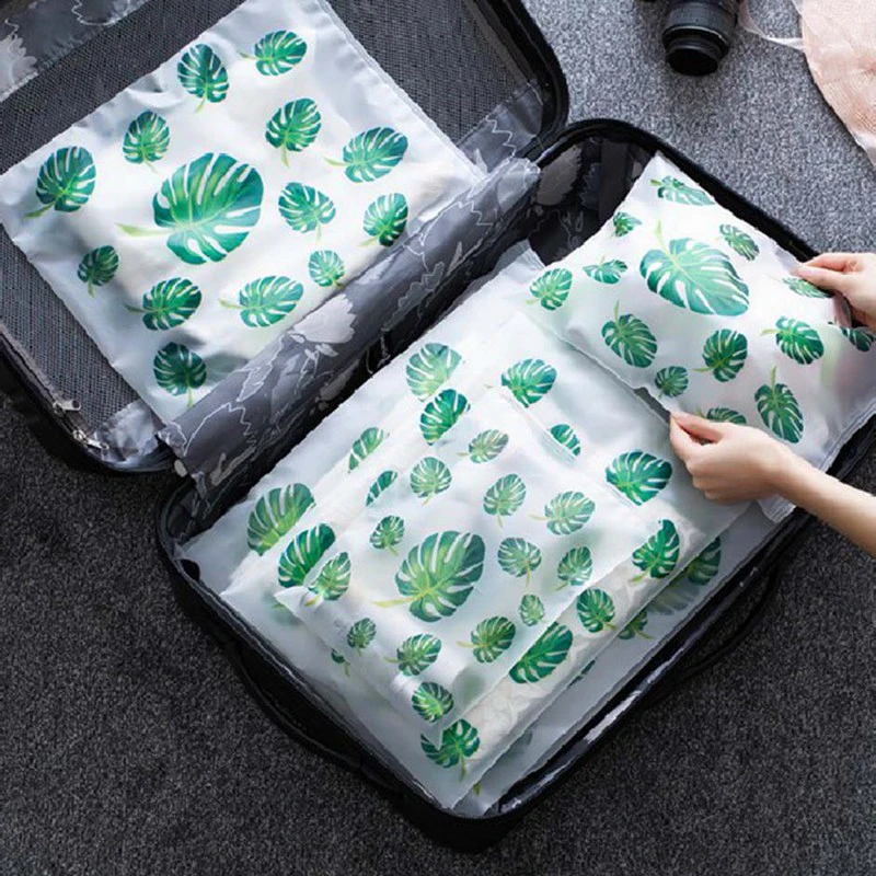 Monstera Clear Plastic Travel Bags