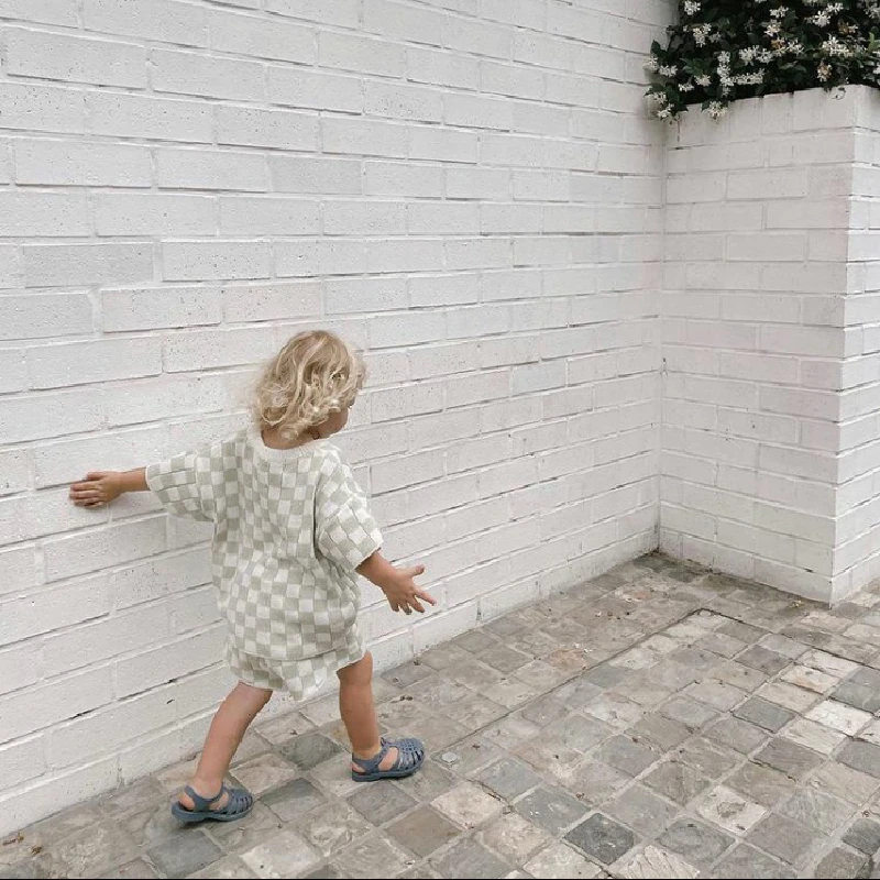 Kids Checkered Summer Knitwear