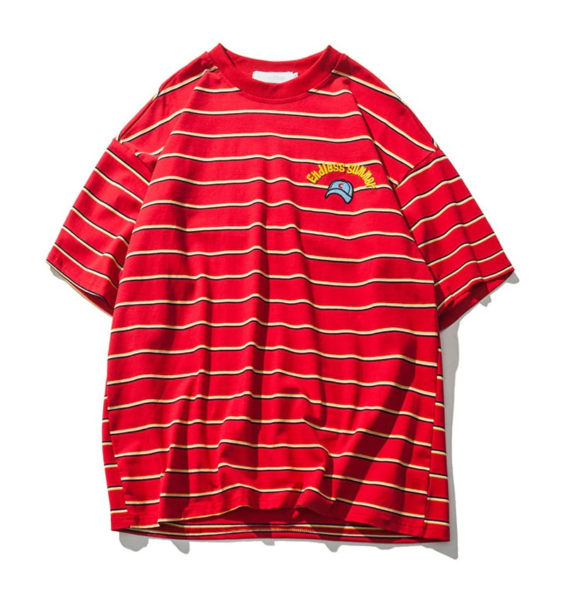 Embroidered Stripe Tee