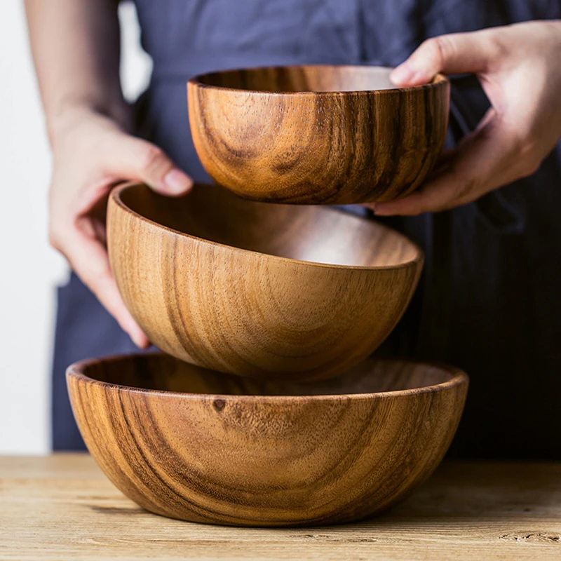Acacia Wood Salad Bowl