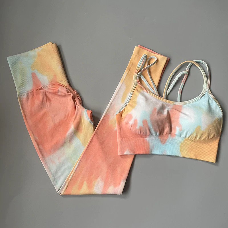 Tie-dye Seamless Yoga Set