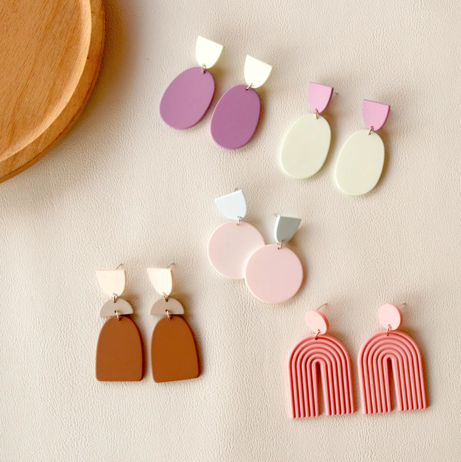 Geometric Drop Post Earring