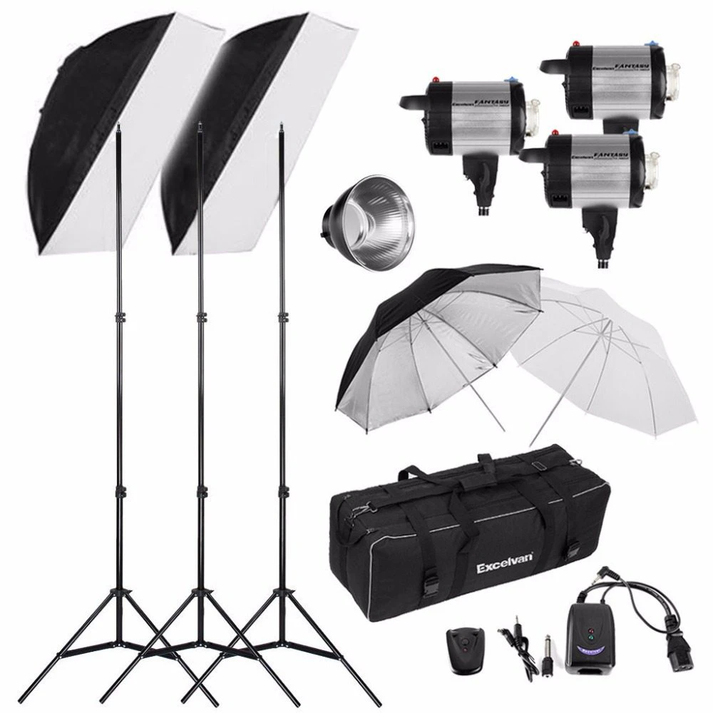 900w Studio Flash Lamp Kit
