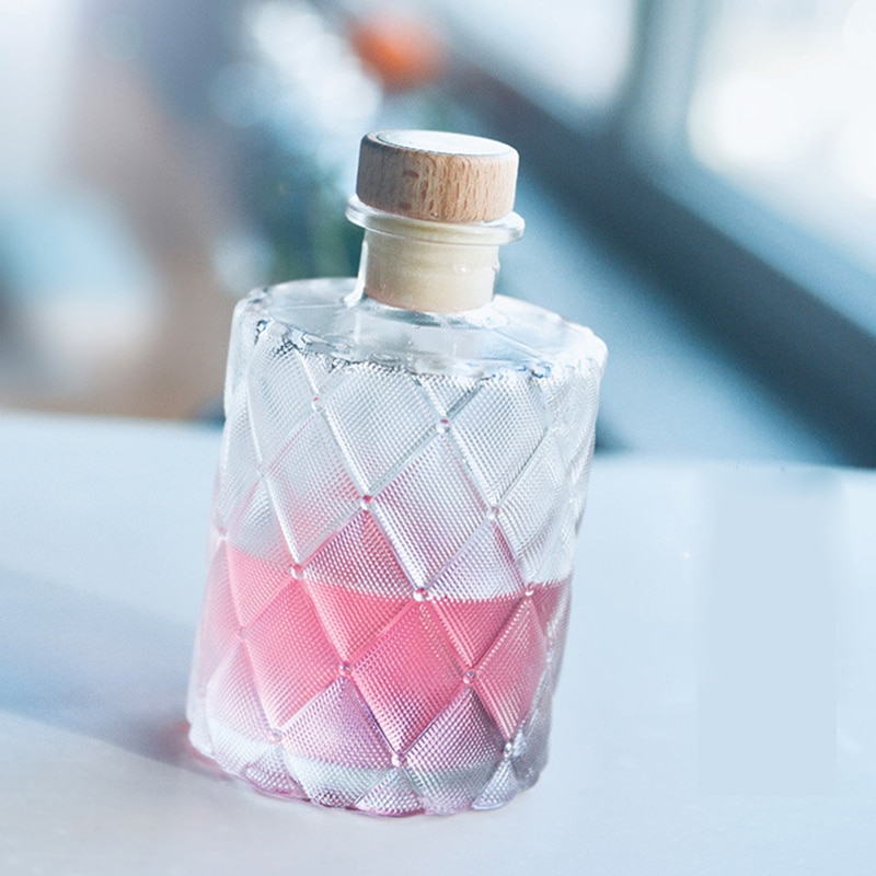 Frosted Pattern Glass Bottle
