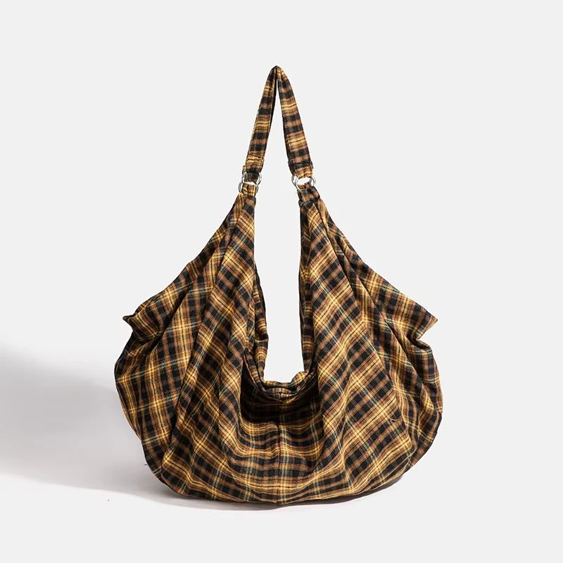 Plaid Canvas Tote