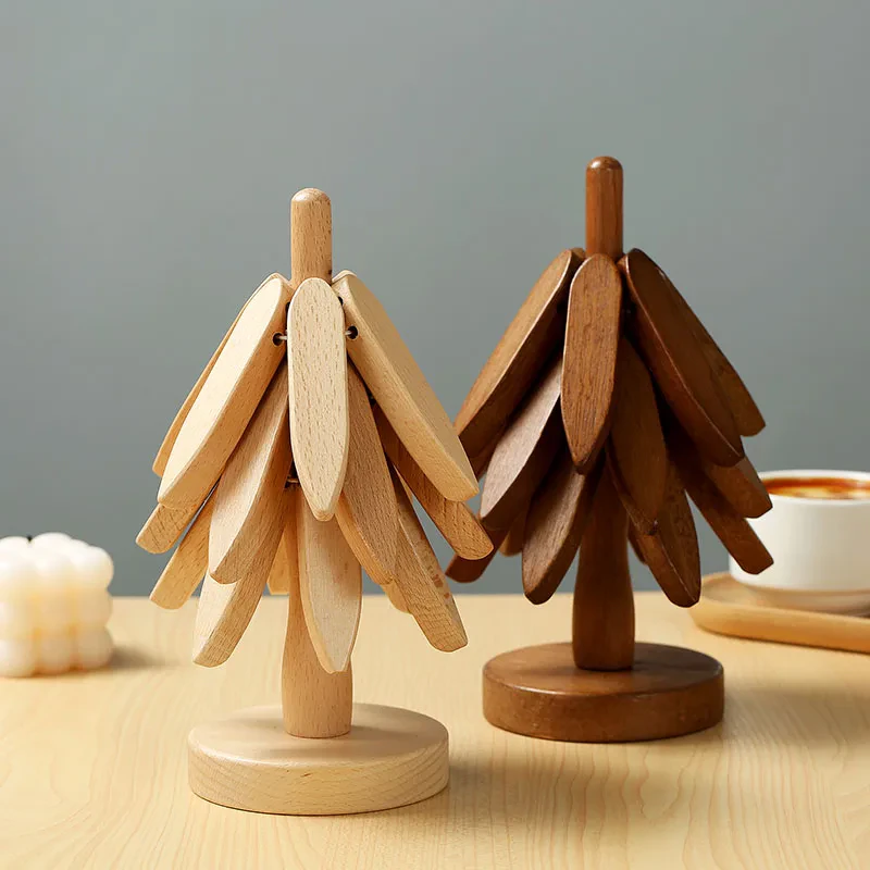 Wooden Tree Trivet Set