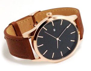 Rose Gold and Leather Womens Watch
