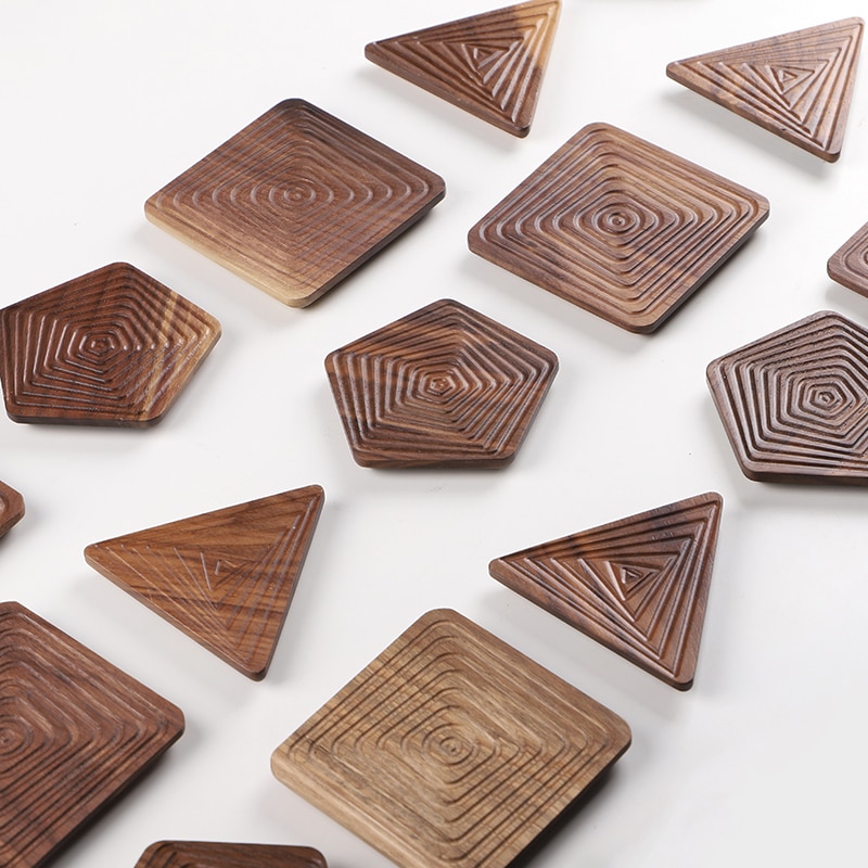Geometric Wooden Coasters