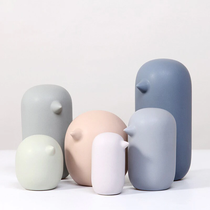Pastel Minimal Ceramic Bird