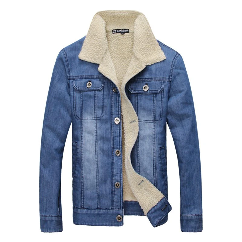 Mens Denim Wool Jacket
