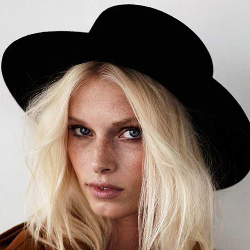 Felt Flat Brim Hat