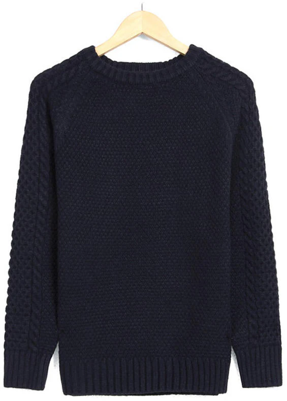 Mens Casual Knitted Thick Sweater