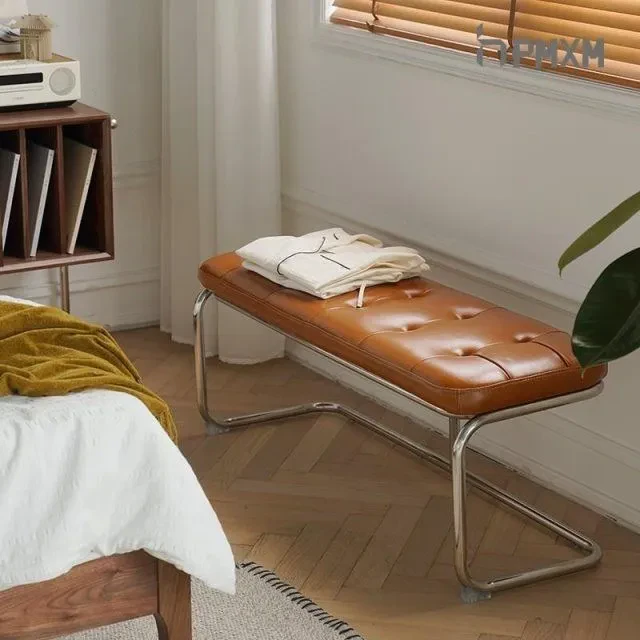 Modern Leather Bench Seat