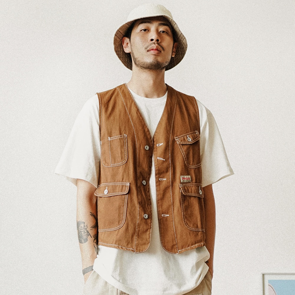 Cotton Fishing Style Cargo Vest