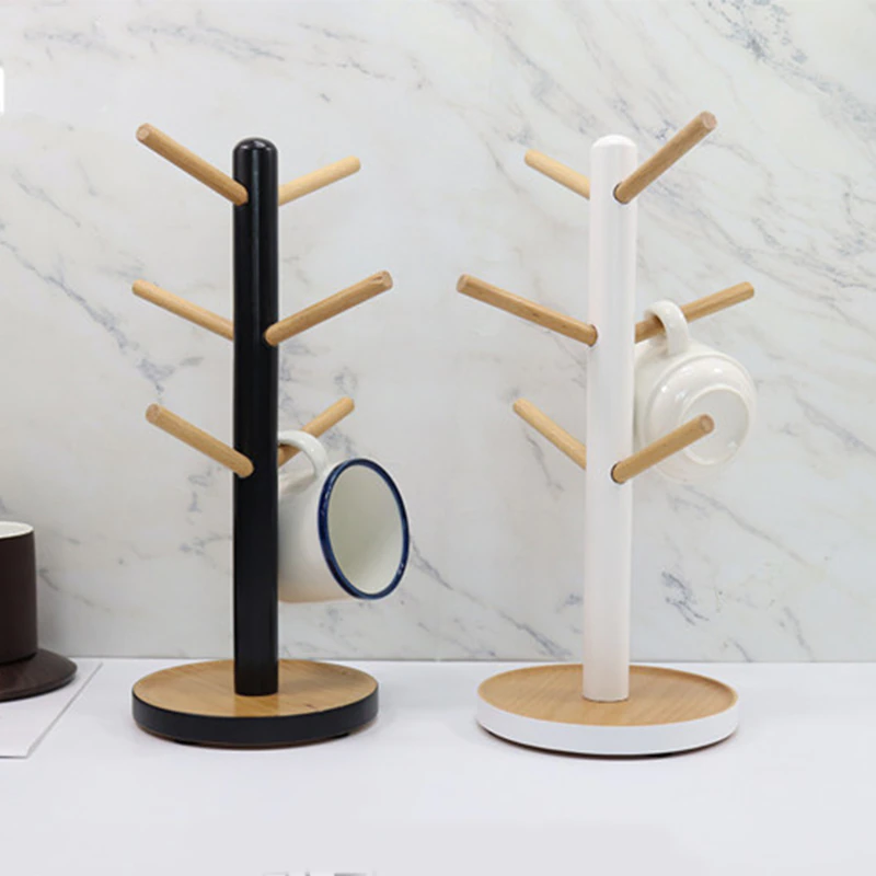 Minimalist Wooden Mug Rack