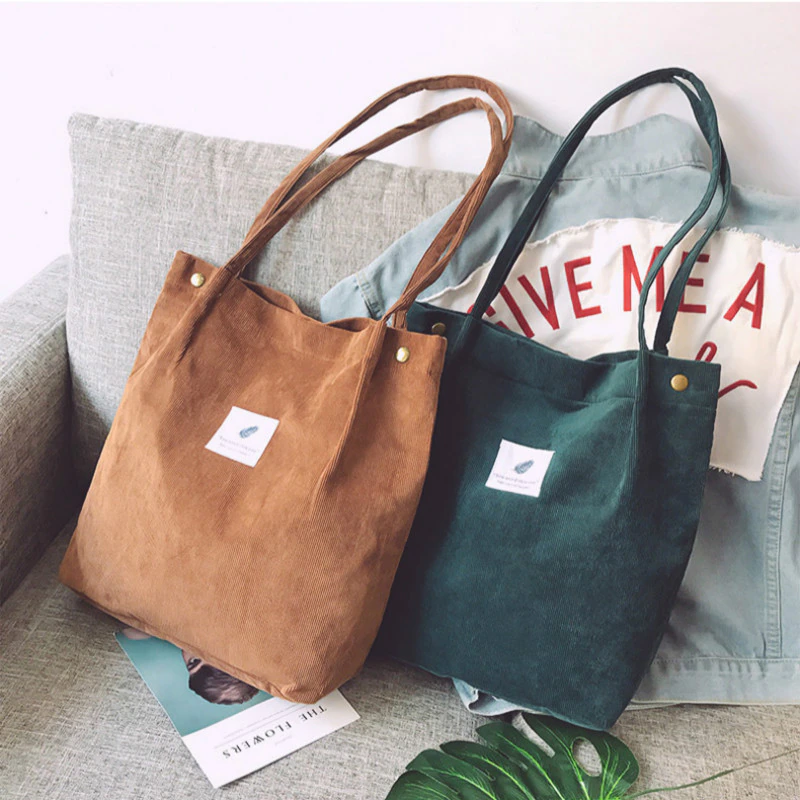 Corduroy Tote Bag