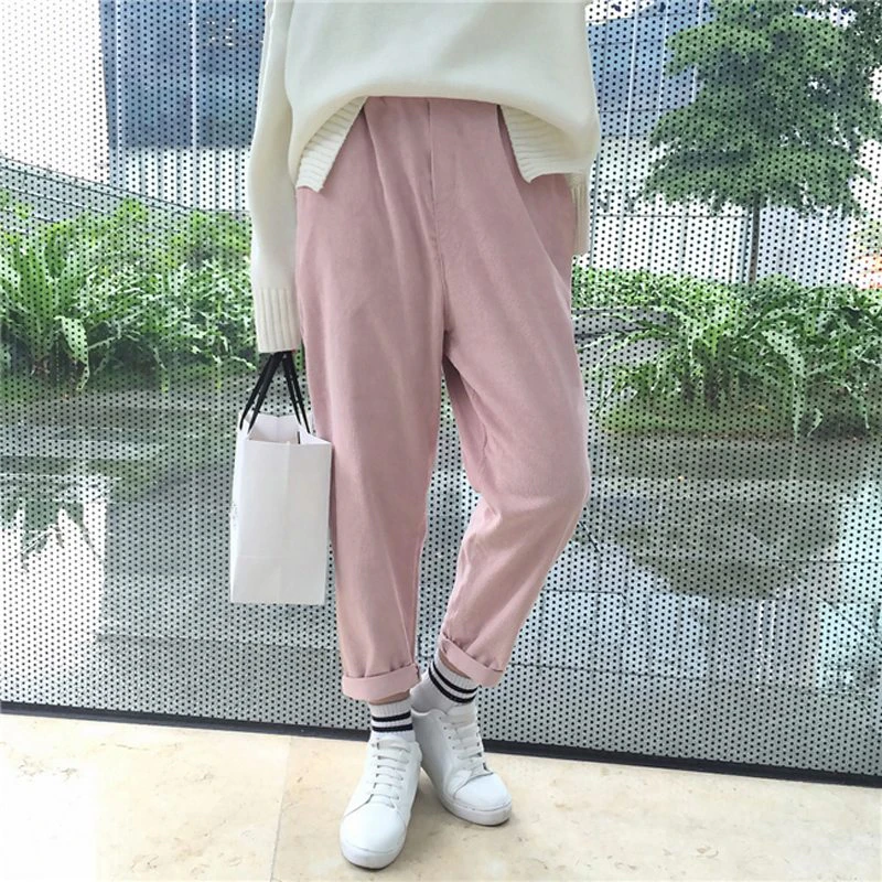 Womens Loose Corduroy Pants