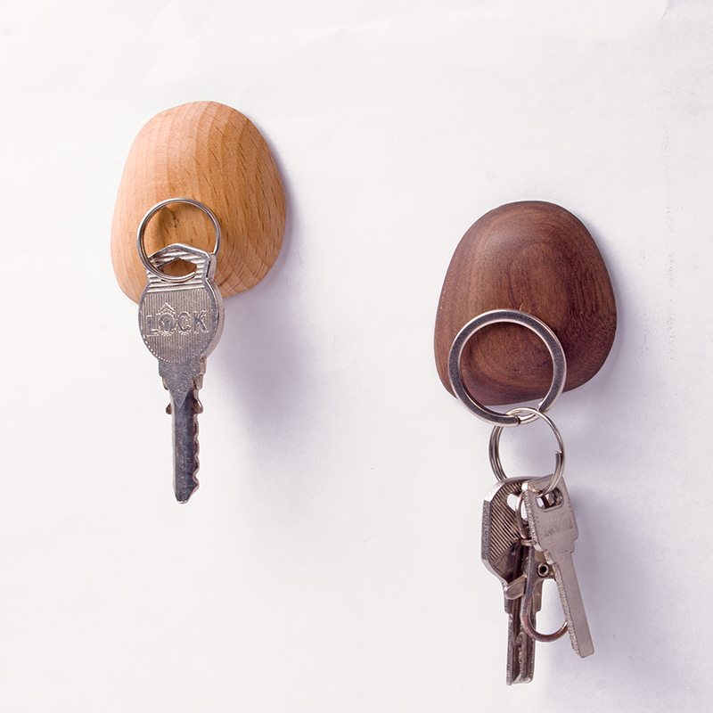 Magnetic Wooden Key Wall Holder