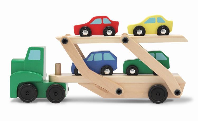 Wood Car Carrier Truck Toy