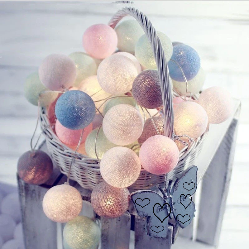 Cotton Ball String Lights