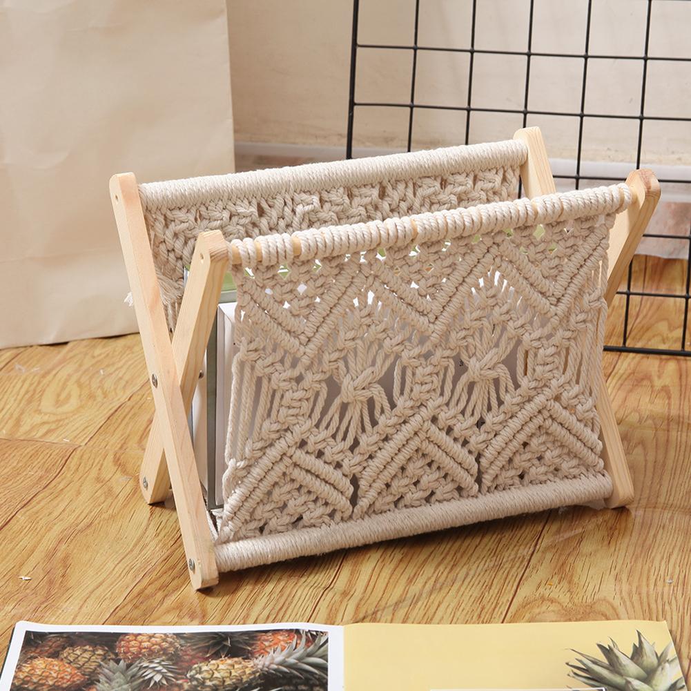 Boho Macrame Magazine Holder