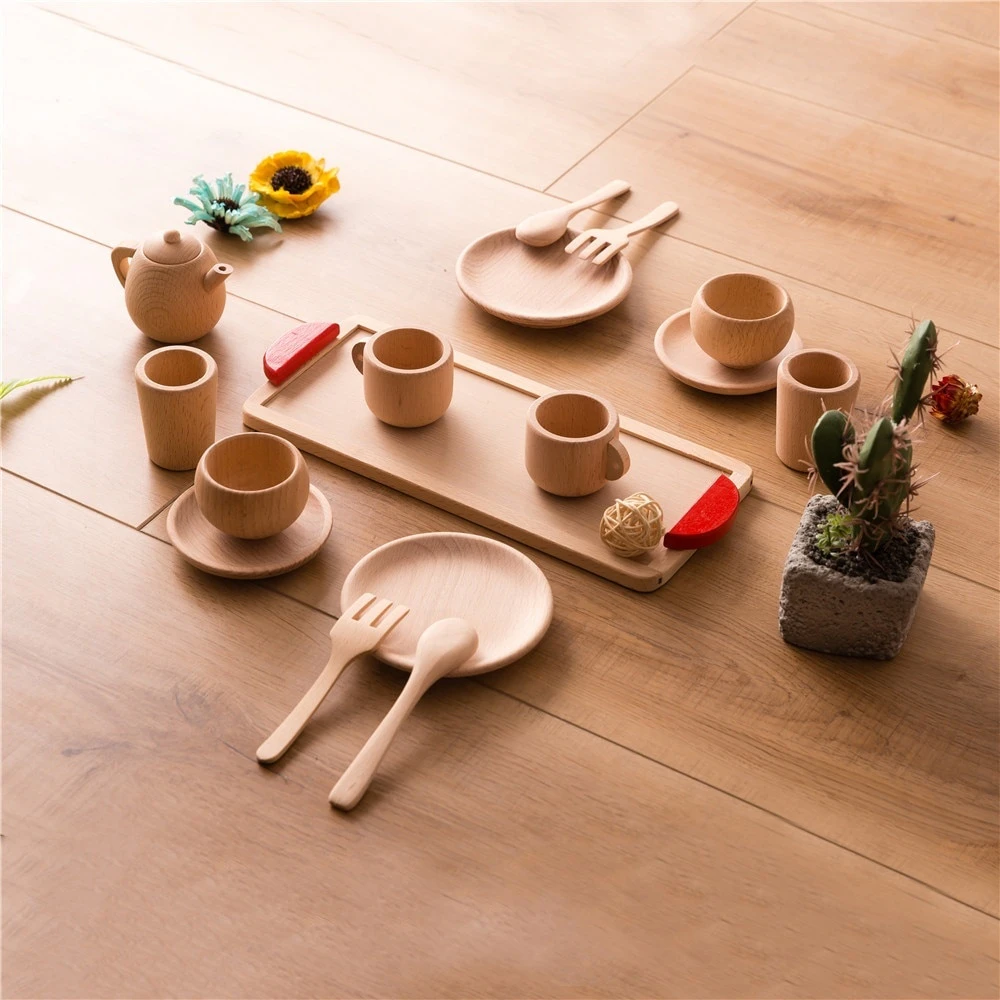 Kids Wooden Tea Set