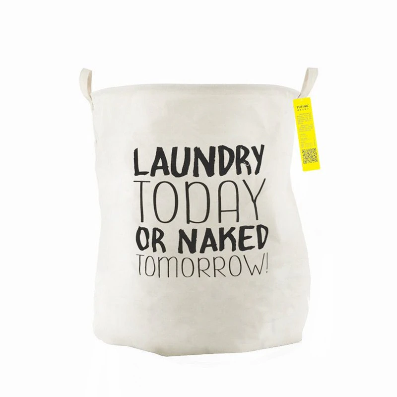 Laundry Today Or Naked Tomorrow Canvas Laundry Basket
