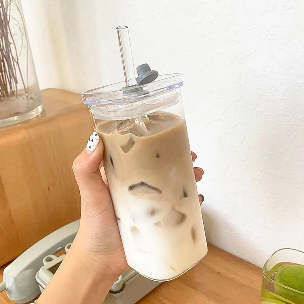 Square Glass Travel Cup