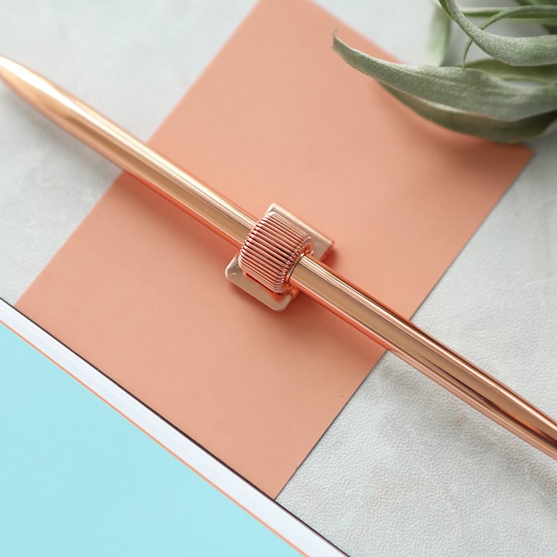 Rose Gold Notebook Pen Clips